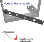 QiaoYoubang 1U Hinged 4D Rack Panel 4 D-Series XLR HDMI Audio Rack Mount Panel for 19 inches Rack Mount (4D)
