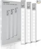 GOODEA Led Under Cabinet Lights Wireless, 7’’ Rechargeable Motion Sensor Light Indoor, Dimmable Closet Lights for Cabinets, Bookshelf, Stair, Hallway