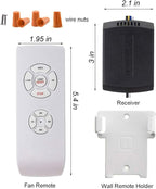 LPHUMEX Ceiling Fan Remote Control Kit, Small Size Speed, Light & Timing 3 in 1 Wireless Control, Compatible with AC Motor Fans from Harbor Breeze, Hunter, Hampton Bay, etc.