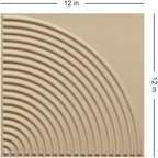 From Plain To Beautiful In Hours 9002 Arc Swell PVC 12 in x 12 in Peel and Stick Wall Panels (Covers / 10 sq.ft), Dairy Cream, 10 Piece