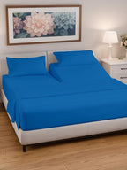 Split Head King Sheet Set – 4 Piece Flex Split Top King Sheets for Adjustable Beds - Fits 14” to 16" Mattress w/ Deep Pockets - Soft, Breathable & Cooling - Luxury Bedding & Wrinkle Free - Royal Blue