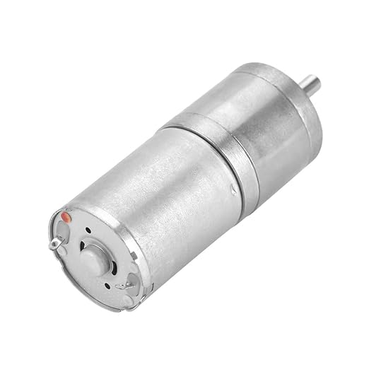 25mm DC 12V 25GA-370 Low Speed Metal Gear Motor for Electronic Locks Robotics Electric Curtains Security Systems with Copper Coil and Quiet High Performance