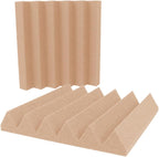 Foam Factory Inc 24 Pack Color Acoustic Foam Panel Studio Soundproofing Wedge Wall Tiles 12” X 12” X 2” (Rosy Beige)