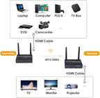 EXVIST 100M 1080P VGA Wireless HDMI Extender 1x Receiver Only, HDMI & VGA Dual Output, Up to 328ft, IR Support, Suitable for Transmitting Video from Laptop, PC, YouTube, PS4 to HDTV or Projector