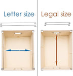 PRANDOM File Organizer Box - Set of 1 Collapsible Decorative Linen Filing Storage Hanging File Folders with Lids Office Cabinet Letter/Legal Size Light Grey (17x14x11.2 inch)