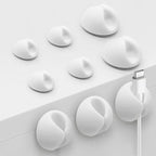 SmiLife Phone Charger Cord Holder, Mini Cable Clips Wire Organizer, Cable Management for Desk, Office and Nightstands, 9 PCS
