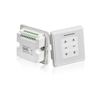 AC228-01 Crystal Style Double Routes Radio Receiver, AC to 24V Motor Switch Controller Electric Wall Switch Emitter for Roller Blinds/Shades Motor
