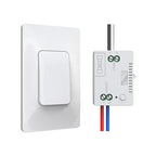 Thinkbee Self-Powered Wireless Light Switch and Receiver Kit, Kinetic Remote Control Wall Switch for Lights LED Lamps Ceiling Lighting Fixture Fans No Battery No WiFi Needed
