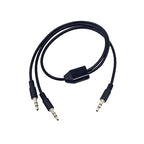 Kework 1.6ft 3.5mm Splitter Audio Cable, 1 Male to 2 Ways Male 1/8 Inch 3.5mm TRS Stereo Jack Headphones Splitter Adapter Y AUX Cable for Smartphones, Computers, MP3s, Earphones, Speakers
