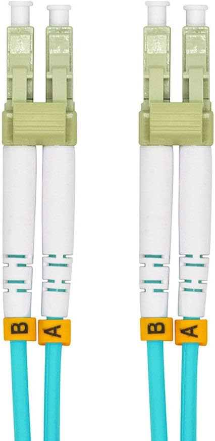 Jeirdus 15Meters 49ft LC to LC Duplex 50/125 10G OM3 Multi-Mode Fiber Optic Cable Jumper Optical Patch Cord LC-LC
