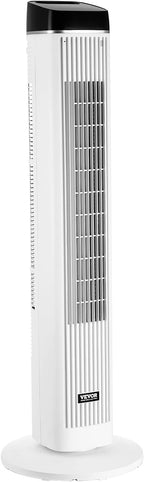 VEVOR Tower Fan, 22 ft/s Velocity Quiet Floor Fan, 70° Oscillating Fans for Indoors with 3 Speeds, 4 Modes, 12H Timer, Portable Standing Bladeless Fan with Remote Control for Bedroom, Office, Home