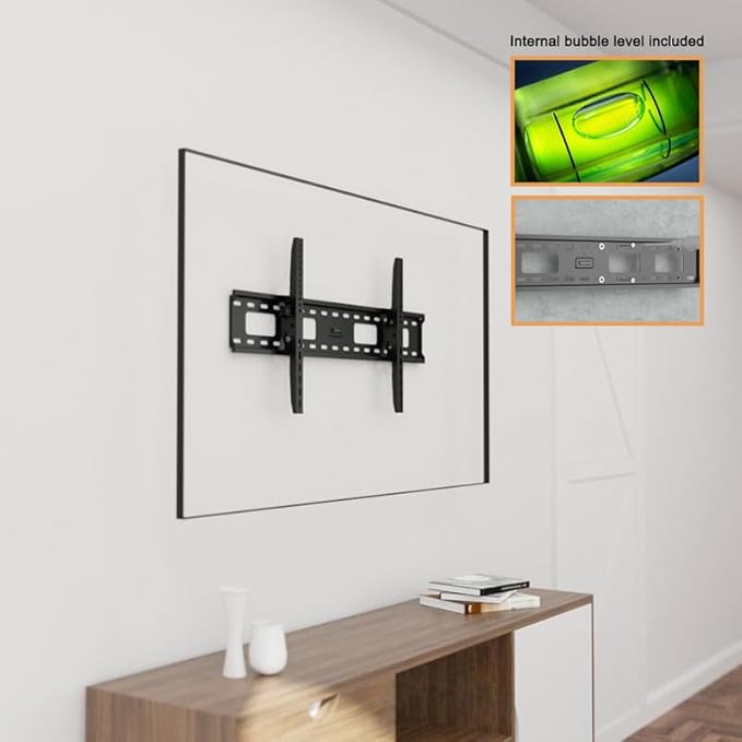 Ultra Slim Flat TV Wall Mount Bracket for Samsung - 55" Class CU8000 Crystal UHD 4K Smart Tizen TV - UN55CU8000FXZA - Low 1.4" Profile Design, Heavy Duty Steel, Flush to Wall, Simple Install