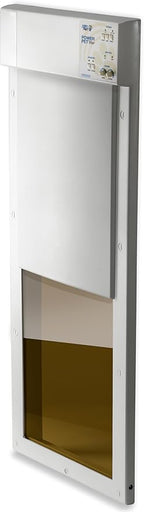 Genuine Power Pet Fully Automatic Pet Door from High Tech Pet Brand. Pet Collar Operated, 4 Way Access, Directional Sensing, Dead Bolt Lock, Air Tight, Quick, Quiet Operation, USA Customer Service
