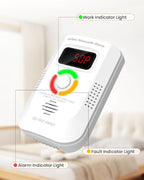 KIMROG Carbon Monoxide Detector, Plug in CO Detector for Home Safety, Real-Time LED Digital Display, Fast Alarm at Threshold