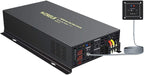 WZRELB 3500W 12VDC 120VAC Pure Sine Wave Power Inverter, 2 AC Outlets, Wired Remote Control, RV (RBP-350012WR)