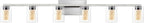 SADENICEL 6 Light Brushed Nickel Bathroom Light Fixtures, LED Vanity Lights Crystal White/Neutral/Warm Bathroom Lights Over Mirror for Bathroom, Bedroom,Living Room (6 Light)