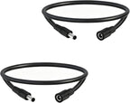 5.5mm x 2.1mm 1.6FT DC Power Extension Cable Male to Female 12V/24V 14AWG DC Connection Cable for CCTV Surveillance Camera Amplifiers LED Strip Lights Solar Panels Energy Storage Power Supply 2 pcs
