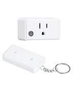 TREEWELL Remote Control Outlet, 200FT Long Range Wireless Light Switch, Mini Electrical Outlet Plug, 15A/1875W High-Power for Lamps, Lights, Household Appliances, FCC & ETL Listed