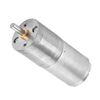 25mm DC 12V 25GA 370 Low Speed Metal Gear Motor for Electronic Locks Robots Electric Curtains and Doors Metal Gears Quiet High Performance for Mixers Monitoring Equipment and Pet Feeders