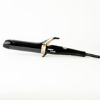 TAIFF Curves Professional Black Titanium Curling Iron – High-Performance Hair Curler & Rizadora para Cabello with Dual Voltage | Fixed Temperature 410°F | 1 1/2”