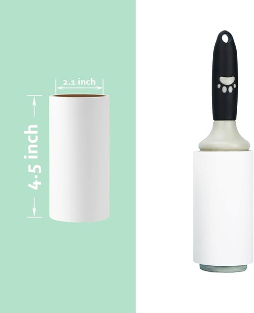 4.5 inch Lint Roller Refills Only Compatible with Spotty Jumbo Extra Sticky Adhesive Lint Roller Pet Cat & Dog Removal for Clothes and Furniture, Pack of 5 Refills, 300 Sheets Total