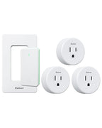 Zoiinet Remote Control Outlet Plug Switch, Buckle Design & Removable Wireless Light Switch, 300 ft, 15A/1500W, Programmable, for Household Appliances(3 Pack)