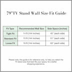 POVISON Mid-Century Modern Floating TV Stand with Sliding Tambour Doors, Fully-Assembled Wall Mounted Media Console for Living Room, Entertainment Center with Open Storage for 75 Inch TV