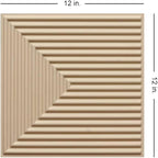From Plain To Beautiful In Hours 9004 Depth Tier PVC 12 in x 12 in Peel and Stick Wall Panels (Covers / 10 sq.ft), Dairy Cream, 10 Piece