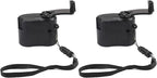 2PCS USB Hand Crank Charger Generator Manual Dynamo Power Supply for Mobile Phones and Digital Devices Portable Backup Energy Source for Travel and Outdoor Use