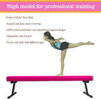 Adjustable&Foldable Gymnastics Balance Beam,6FT/8ft High-Low Level Floor Gymnastic Beam,No Tool Require, Gym Equipment for for Kids Children Girls Home Training