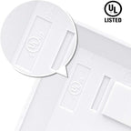 VCE UL-Listed Speaker Wall Plate Gold-Plated, 2-Port Keystone Wall Plate with Banana Jack Binding Post Keystone Jack Insert for Speakers, 2 Pack