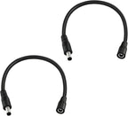 5.5mm x 2.1mm 1FT DC Power Extension Cable Male to Female 12V/24V 14AWG DC Connection Cable for CCTV Surveillance Camera Amplifiers LED Strip Lights Solar Panels Energy Storage Power Supply 2 pcs