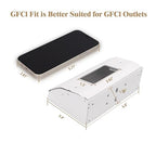 Upgraded GFCI Power Distribution Box Under Cabinet Electrical Box, Replaces Bryant RU270W, tradeSELECT Corner Mount, White Nylon, Pre-Drilled Holes, Compact Wall Mount for Home/Commercial