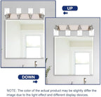 TODOLUZ Bathroom Vanity Light Fixtures, 4-Lights Modern Brushed Nickel Wall Mounted Lamp with Clear Glass Shade for Bedroom Over Mirror