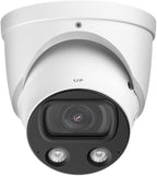 EmpireTech IPC-Color4K-T 4K Full-Color Ultra Low Light 8MP 1/1.2" CMOS Smart AI Starlight Turret IP Camera,Build-in Warm LED, Built-in Mic,Motion Detection,PoE and ePoE,IPC-Color4K-T 3.6mm White