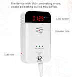 MODUN D Gas Detector for Home, Natural Gas|LPG|Coal Gas Leak Detector Alarm, Methane Propane Detector Butane Combustible Gas Alarm for Kitchen Garage RV, Plug-in Sensor Gas Monitor with LED Display