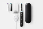 Oral-B iO Deep Clean + Whiten Rechargeable Electric Toothbrush with Visible Pressure Sensor, 2 Minute Timer, 5 Cleaning Settings, 1 iO5 Limited, 3 Toothbrush Heads, Travel Case & Refill Holder, Black