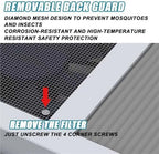 Adjustable Door & Window Exhaust Fan with Filter, 52-140cm, 85m³/h Airflow, 2800 RPM Speed, Ideal for Home, Kitchen, Bedroom & Office Use, Punch-Free Installation.