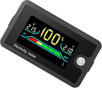 RSHuiOUXX DC8-100V Electricity Meter Digital LCD Display Car Battery Charging Levels Indicators Leads Acid Lithiums Voltmeter