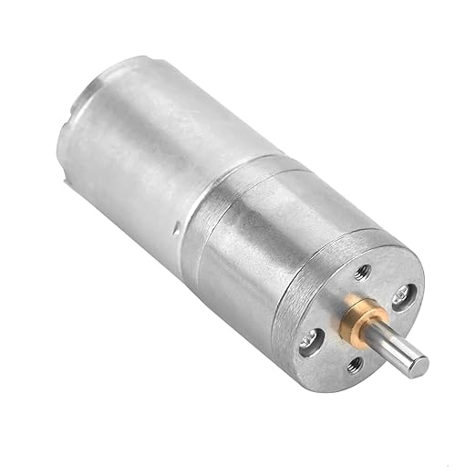 25mm DC 12V 25GA 370 Low Speed Metal Gear Motor for Electronic Locks Robots Electric Curtains Doors Mixers Monitoring Equipment Pet Feeders High