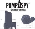 PumpSpy PS2000C Pre-Assembled SmartPump Combination Wi-Fi Connected 1/2HP Primary Sump Pump and 12V Battery Backup Sump Pump with Internet Monitoring & Alerts, Water Alarms for Basements