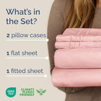 Full XL Bed Sheet Set - 4 Piece Extra Long Extended Full XL Sheets - Soft, Breathable & Cooling - Fits 8" to 16" Mattress w/ Deep Pockets - 54" x 80" - Easy-Fit, Wrinkle & Fade Resistant - Baby Pink