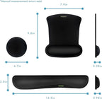 VAGAU Premium Keyboard Wrist Rest and Mouse Pad Wrist Support, Ergonomic Memory Foam Set for Office, Laptop, Mac, Computer and Gaming, Comfortable Typing &Wrist Pain Relief (C-Black)