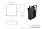 JINGCHENGMEI Universal Wall and VESA Mount -Adjustable Mount with Straps for Small Computers, UPS, Modems, Cable Boxes or Other Electronic Devices, Metal, Black