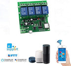 WiFi Relay Switch Module Phone Remote Timer Control for Wireless Android iOS (5-32V 4-Channel)