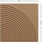 From Plain To Beautiful In Hours 9002 Arc Swell PVC 12 in x 12 in Peel and Stick Wall Panels (Covers / 10 sq.ft), Brown Candy, 10 Piece