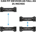 HumanCentric Adjustable Device Wall Mount, Cable Box and Modem Bracket, Adjustable Wall Adapter for Small and Wide or Narrow Devices Like Cable Boxes, Modems, DVD Players on The Wall Behind TV