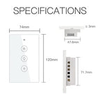MOES WiFi RF Smart Light Dimmer Switch, Smart Life/Tuya APP Relay Status Backlight Switch Off RF Remote Control Voice Compatible with Alexa Google Assistants, White Touch