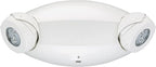 Lithonia Lighting Quantum Emergency Light, Contemporary Commercial LED Emergency Lights with 2 Aimable Lamp Heads, Ceiling or Wall Mount, White Thermoplastic, 120/277V Dual Voltage (ELM4L)