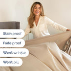 Full XL Bed Sheet Set - 4 Piece Extra Long Extended Full XL Sheets - Ultra-Soft, Breathable & Cooling - Fits 8” to 16" Mattress w/ Deep Pockets - 54" x 80" - Easy-Fit, Wrinkle & Fade Resistant - Cream